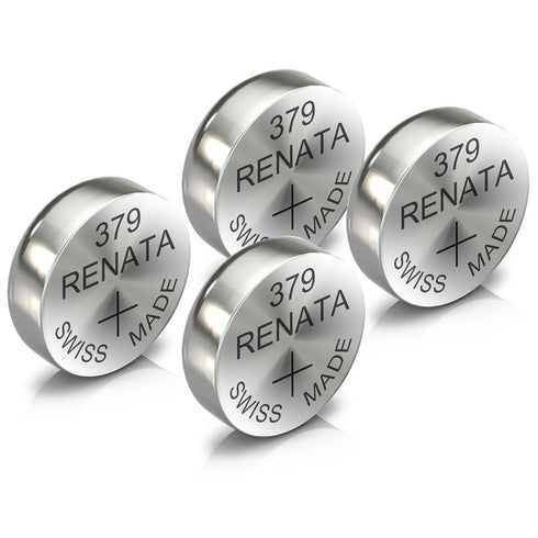 Renata 379 Watch Battery Swiss Made Silver Coin SR521SW 1.55V All Pack - TradeNRG UK