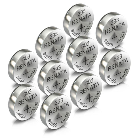 Renata 393 Watch Battery Swiss Made Silver Coin SR754SW 1.55V All Pack - TradeNRG UK