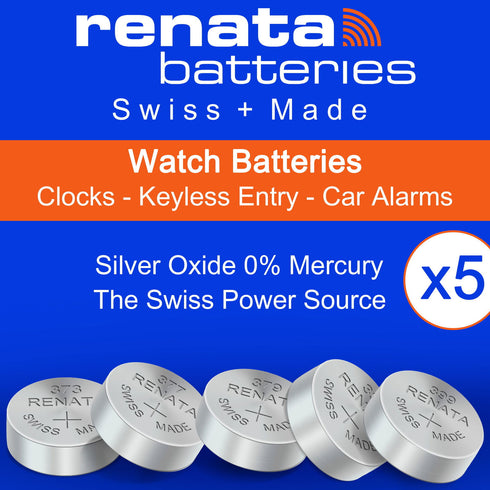 Renata Batteries 1.5V Swiss-Made Coin Cell Battery Pack of 5 - TradeNRG UK