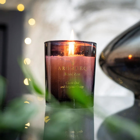 Royal Zest Scented Candle - Classic Oud & Bergamot Orange 180gm - TradeNRG UK