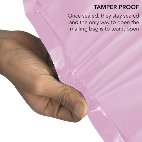 Pink Mailing Bags, iSOUL 50 Pcs Shipping Poly Postal Self Seal Bags in Size 10” x 14” Inch Size Small Mailing Bags Postage Packaging Bags 254mm to 356mm