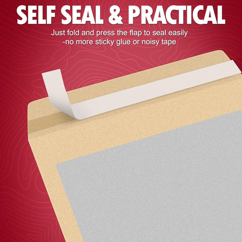 25 Pcs Manilla Hard Board Back A4 C4 324 x 229mm Envelopes Please Do Not Bend Envelope with Peel & Seal Strip for Mailing, Posting Shipping Storing Documents 25 Pack