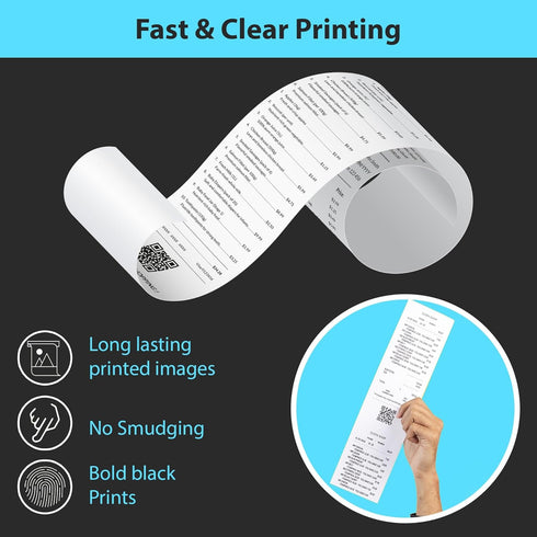 iSOUL 80X80mm Smudge Free Till Rolls for PDQ Machines 5 Pack Thermal Receipt Printer Rolls Card Machine Paper Rolls for Sam 4S POS-XQ1 Star Micronics TSP100 Series Bixolon SRP Citizen CT Flex Desktop