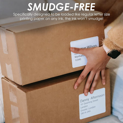 iSOUL A4 Sticker Paper - 160 Self Adhesive Printable Address Labels, Laser & Inkjet Compatible, Quick Dry