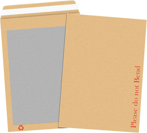 25 Pcs Manilla Hard Board Back A4 C4 324 x 229mm Envelopes Please Do Not Bend Envelope with Peel & Seal Strip for Mailing, Posting Shipping Storing Documents 25 Pack
