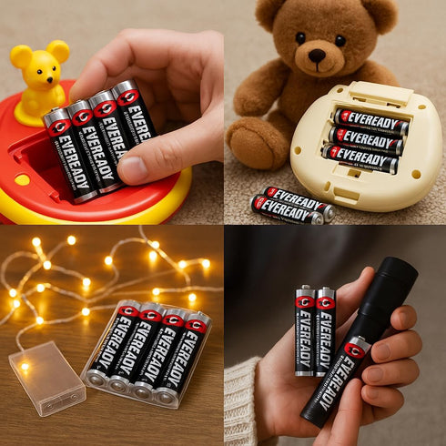 100x Eveready AA Zinc Carbon Batteries LR6 Super Heavy Duty MN1500 1.5V