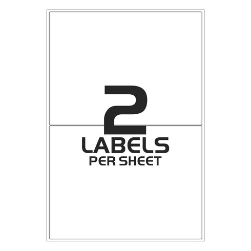 Self Adhesive Printer Labels 2 Printer Labels per Sheet 199mm x 144mm - TradeNRG UK