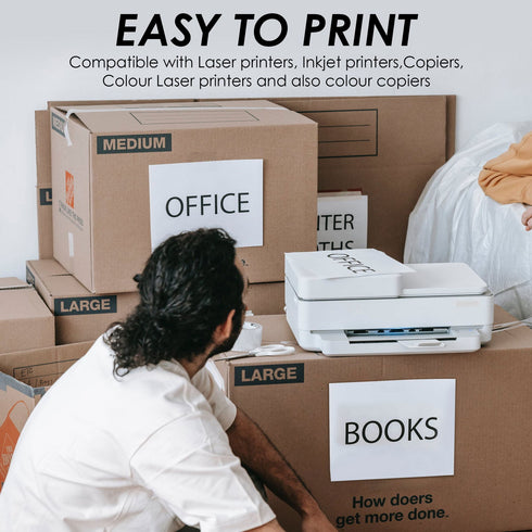 Self Adhesive Printer Labels 2 Printer Labels per Sheet 199mm x 144mm - TradeNRG UK