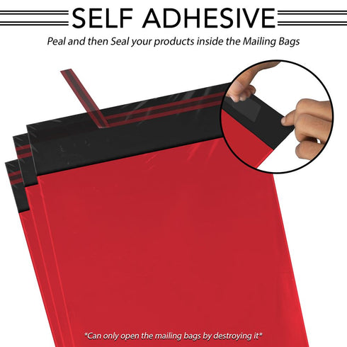 Strong Red Mailing Bags Mailers Postal Self Seal Bag All Sizes - TradeNRG UK