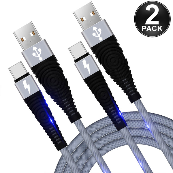 USB C Charger Cable 2Pack/1M Type C Charger Cable Fast Charging Lead - TradeNRG UK