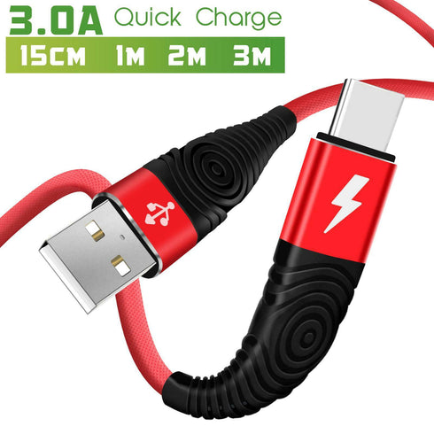 USB C Charger For Samsung Galaxy S9 S8 S10 Plus Type C Cable USB-C Charging Lead - TradeNRG UK