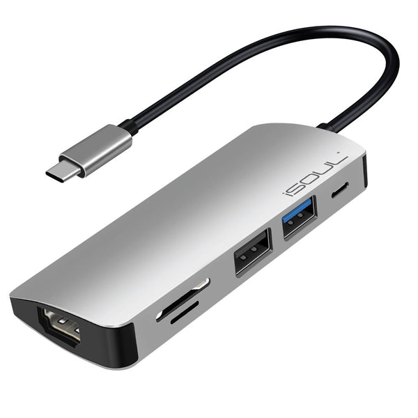 USB C Hub Multiport HDMI, Micro SD/TF, USB-A, PD Power Delivery - TradeNRG UK