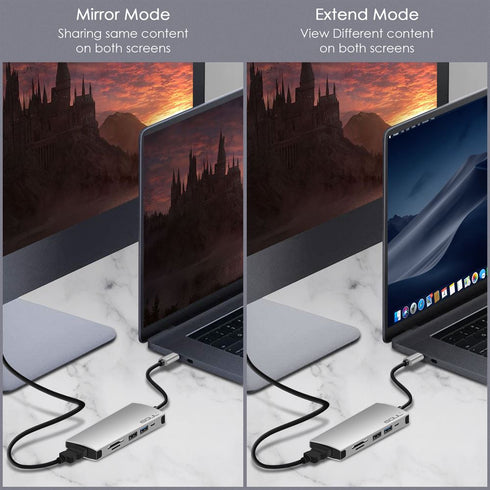 USB C Hub Multiport HDMI, Micro SD/TF, USB-A, PD Power Delivery - TradeNRG UK