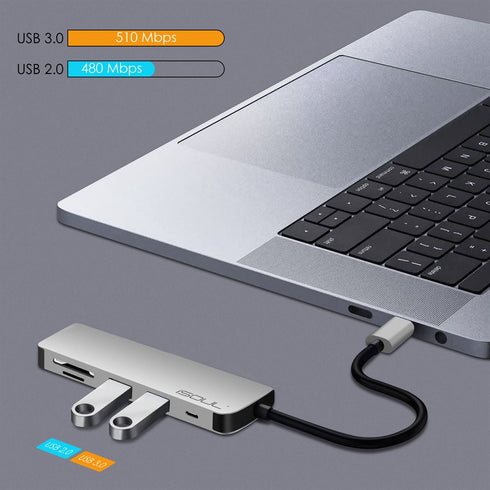 USB C Hub Multiport HDMI, Micro SD/TF, USB-A, PD Power Delivery - TradeNRG UK