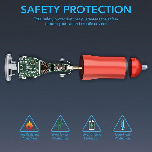 USB Car Charger Double Port Fast Charging Cigarette Lighter Adapter - TradeNRG UK