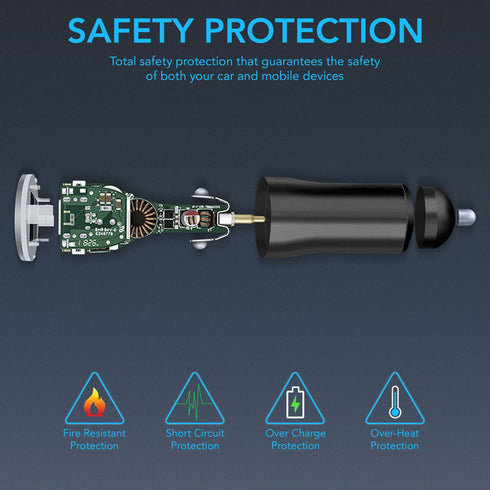 USB Car Charger Dual Port High Speed Fast Charging Car Phone Charger - TradeNRG UK
