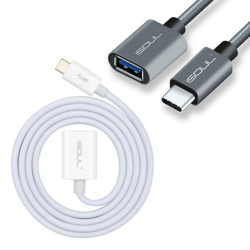USB Type-C 3.1 Male To 3.0 Female Adapter O.T.G Data Sync Charge Cable - TradeNRG UK