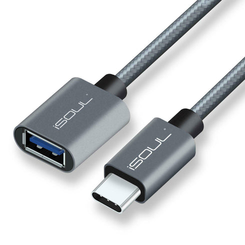 USB Type-C 3.1 Male To 3.0 Female Adapter O.T.G Data Sync Charge Cable - TradeNRG UK