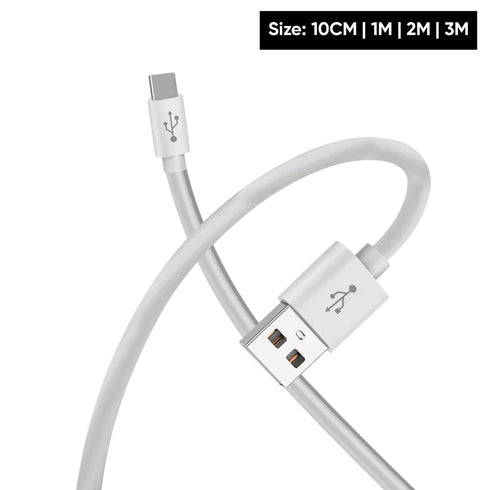 USB Type-C to USB-A 2.0 Male Cable | Charger Extension 10cm 1m 2m 3m - TradeNRG UK