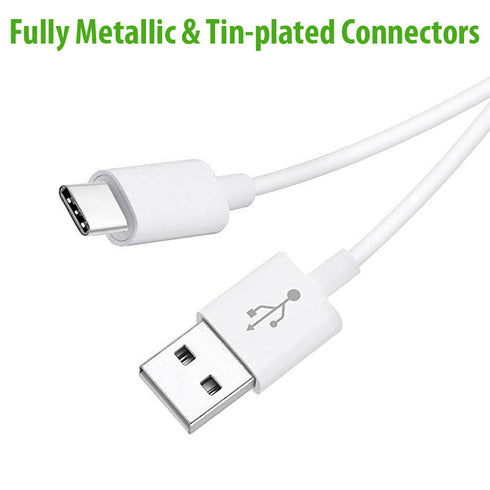 USB Type-C to USB-A 2.0 Male Cable | Charger Extension 10cm 1m 2m 3m - TradeNRG UK