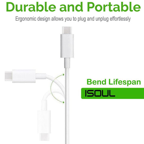 USB Type-C to USB-A 2.0 Male Cable | Charger Extension 10cm 1m 2m 3m - TradeNRG UK