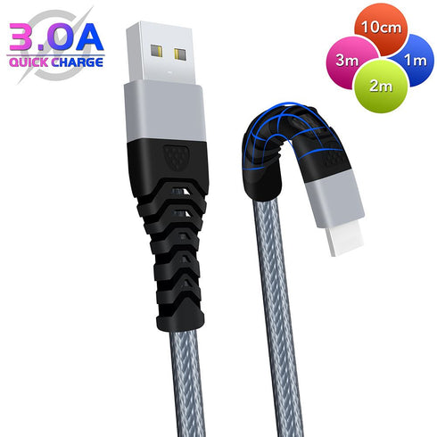 USB Type C Cable Heavy Braided Fast USB Charger Charging Cable - TradeNRG UK
