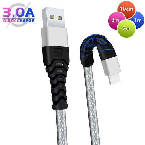 USB Type C Cable Heavy Braided Fast USB Charger Charging Cable - TradeNRG UK