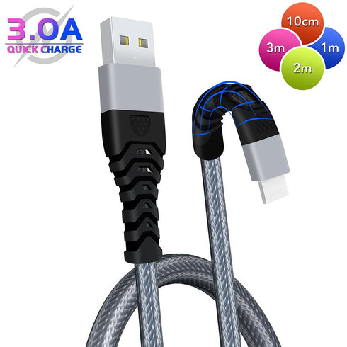 USB Type C Cable Heavy Braided Fast USB Charger Charging Cable - TradeNRG UK