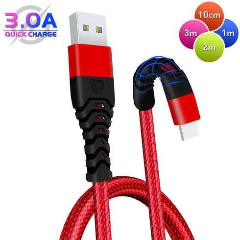 USB Type C Cable Heavy Braided Fast USB Charger Charging Cable - TradeNRG UK