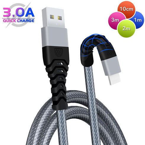 USB Type C Cable Heavy Braided Fast USB Charger Charging Cable - TradeNRG UK