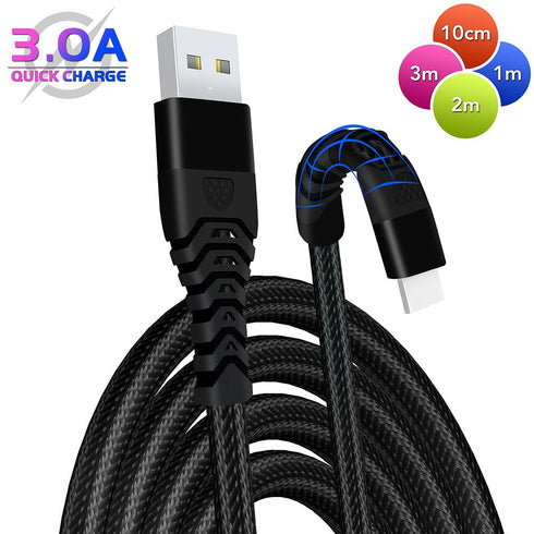 USB Type C Cable Heavy Braided Fast USB Charger Charging Cable - TradeNRG UK