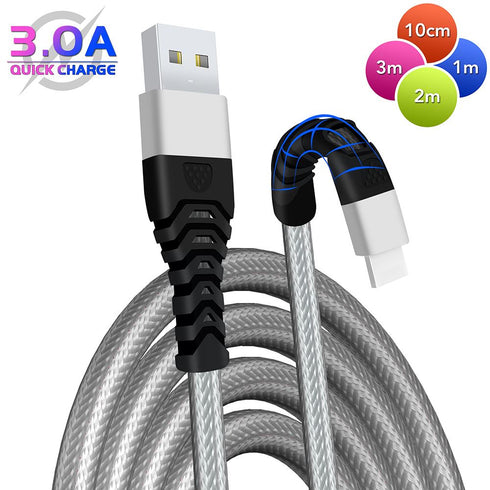 USB Type C Cable Heavy Braided Fast USB Charger Charging Cable - TradeNRG UK