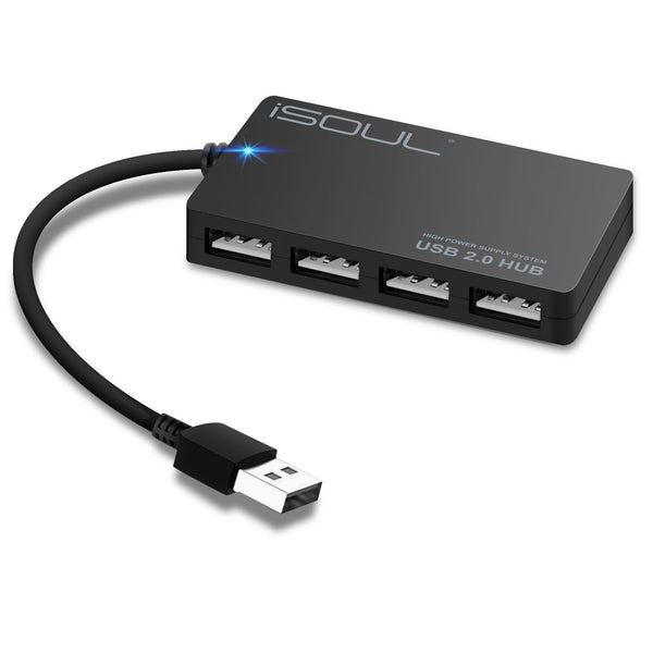 Ultra-Slim USB 2.0,High Speed Splitter Adapter USB 4-Port Hub by iSOUL - TradeNRG UK