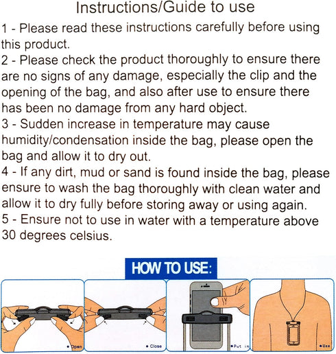 Waterproof Phone Case, Waterproof phone pouch Dry Sealed Bag with Lanyard for Mobile Phones Samsung, iPhone 15/14/13/12/11/XS/Max/XR/X Galaxy S10 for Beach Swimming Fishing Hiking Surfing 1Pack Clear - TradeNRG UK