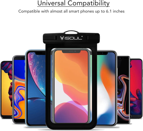 Waterproof Phone Case, Waterproof phone pouch Dry Sealed Bag with Lanyard for Mobile Phones Samsung, iPhone 15/14/13/12/11/XS/Max/XR/X Galaxy S10 for Beach Swimming Fishing Hiking Surfing 1Pack Clear - TradeNRG UK