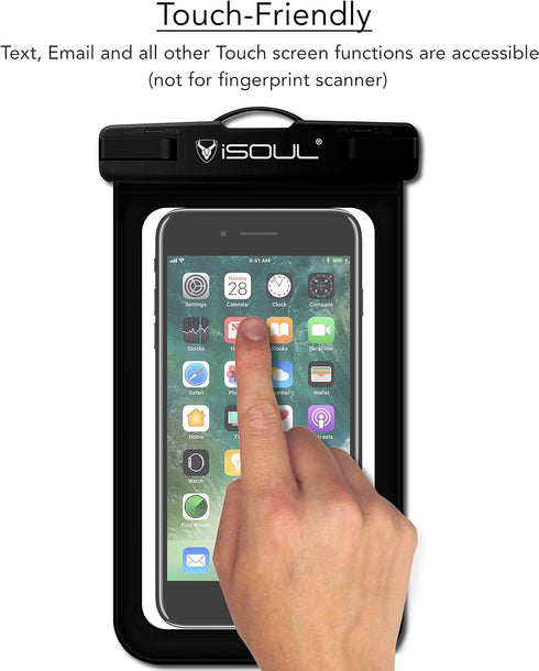 Waterproof Phone Case, Waterproof phone pouch Dry Sealed Bag with Lanyard for Mobile Phones Samsung, iPhone 15/14/13/12/11/XS/Max/XR/X Galaxy S10 for Beach Swimming Fishing Hiking Surfing 1Pack Clear - TradeNRG UK