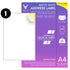 White Address Printer Labels - 1 Label per Sheet - 199mm x 289mm - TradeNRG UK