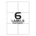 White Return Address Labels - 6 Printer Labels per Sheet - 99mm x 93mm - TradeNRG UK