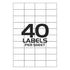 White Return Address Printer Labels - 40 Labels per Sheet 46mm x 25mm - TradeNRG UK