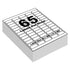 White Sticky Address Labels - 65 Labels per Sheet - 38mm x 21mm - TradeNRG UK
