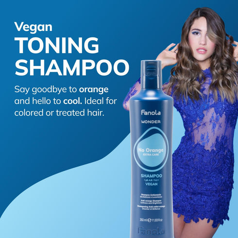 Fanola Wonder No Orange Shampoo for Blonde & Light Brown Hair 1000ml