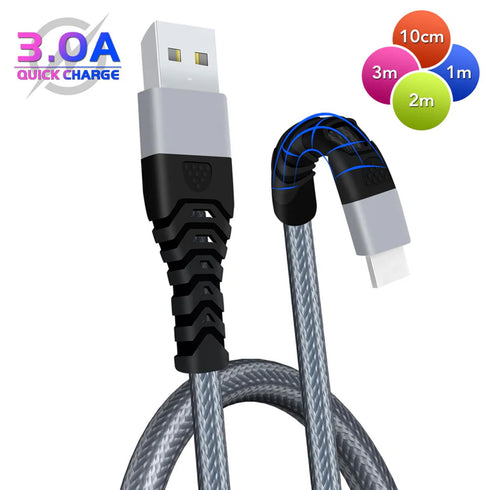 Braided Lightning Cable USB Heavy Duty Charger Charging Data Lead For iPhone's