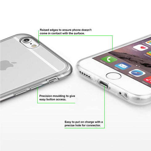 iPhone 6 Cover Case Transparent Clear Flexible Soft Gel TPU Back - TradeNRG UK