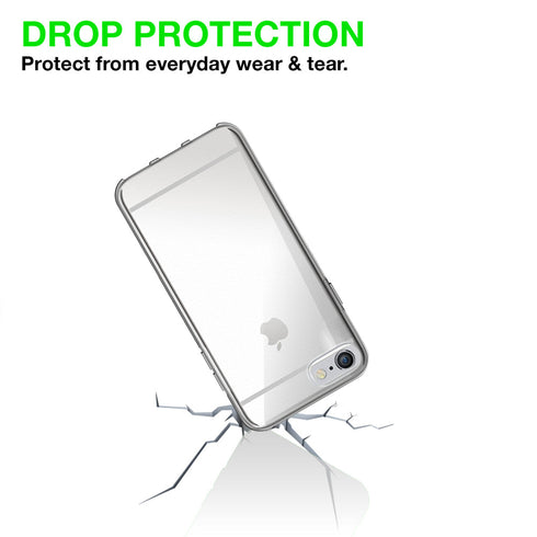 iPhone 6 Cover Case Transparent Clear Flexible Soft Gel TPU Back - TradeNRG UK