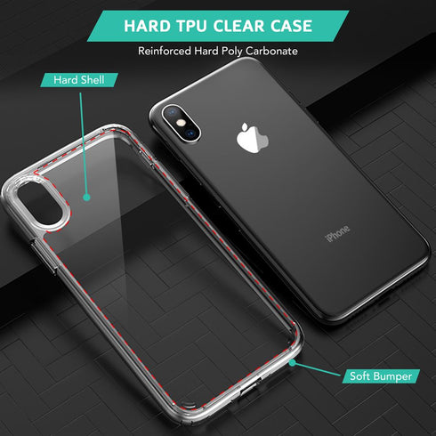 iPhone X / iPhone XS Clear Transparent Hard Back Case Cover - TradeNRG UK