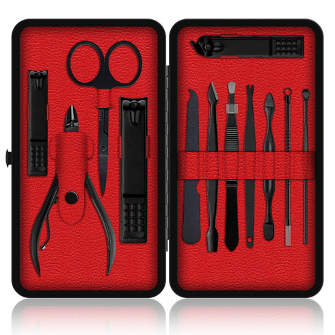 iSOUL 12 Pcs Male / Female Manicure Set Stainless Steel Professional - TradeNRG UK