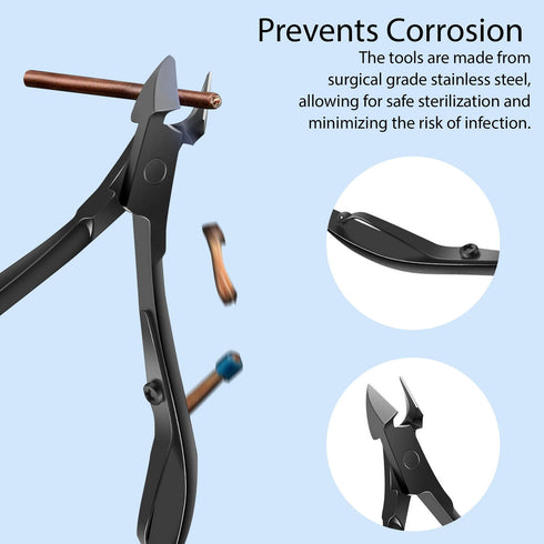 iSOUL 12 Pcs Male / Female Manicure Set Stainless Steel Professional - TradeNRG UK