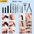 iSOUL 12 Pcs Male / Female Manicure Set Stainless Steel Professional - TradeNRG UK