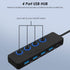 iSOUL 2-in-1 3.0 Hub 4-Port USB Hub Powered with LED Switches USB-C Hub - TradeNRG UK