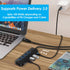 iSOUL 2-in-1 3.0 Hub 4-Port USB Hub Powered with LED Switches USB-C Hub - TradeNRG UK
